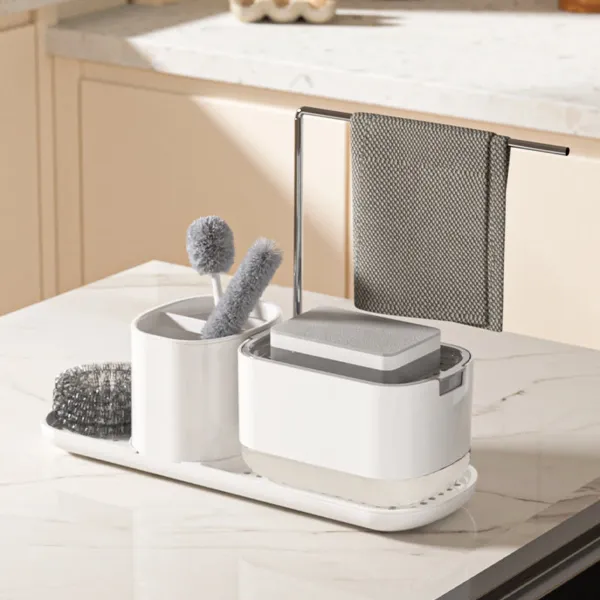 Beautiful & Stylish Kitchen Soap Dispenser with Towel Stand