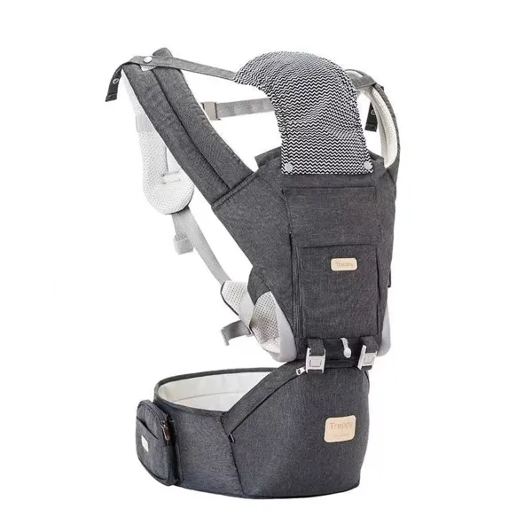 Baby Carrier With Hip Seat Backpack Dark Grey