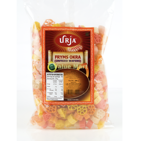 Urja Fryums Okra Mixed Colour 400g