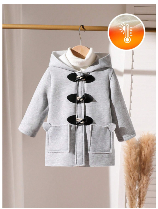 Baby Girl Casual Fluffy Hooded Winter Coat