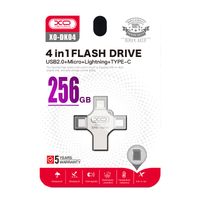 XO DK04 256GB 4 in 1 Lighting Flash Disk USB Micro Type-C Lightning