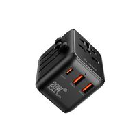 Trusmi Travel Charger / Travel Adapter 20W 1C2A UK/US/EU/AU/NZ Black CH18-01