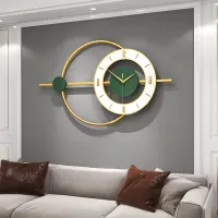 Modern Minimalist White and Gold Wall Clock