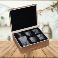 Premium Wooden Whiskey Decanter Gift Set