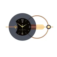 Modern Abstract Dark Gray Wall Clock