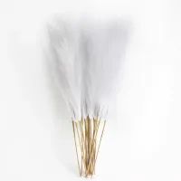 6PCS Artificial Pampas Grass Decor Flowers Fake Plant Reed for DIY Floral Table Arrange Flower Wedding Home Christmas Decoration