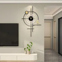 Minimalist Wall Clock with Deer and Geometric Design