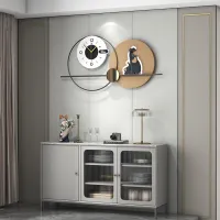 Minimalist Mother Elephant & Calf Wall Clock 