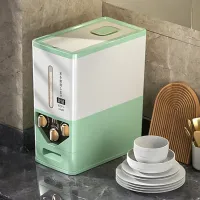 kitchen accessories pantry plastic Cereal bulk dry Food Dispenser Storage Containers Grain coffee bean rice basket with lids