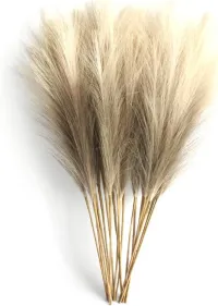 6PCS Artificial Pampas Grass Decor Flowers Fake Plant Reed for DIY Floral Table Arrange Flower Wedding Home Christmas Decoration