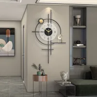 Minimalist Wall Clock with Deer and Geometric Design