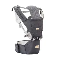 Baby Carrier With Hip Seat Backpack Dark Grey
