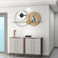 Minimalist Mother Elephant & Calf Wall Clock 