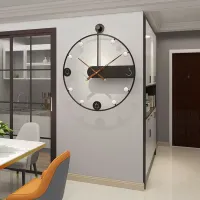 Minimalist Black and White Round Wall Clock
