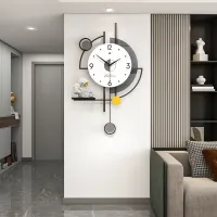 Deer Silhouette Wall Clock with Minimalist Geometric Design