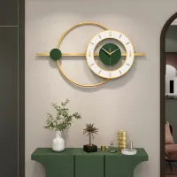 Modern Minimalist White and Gold Wall Clock