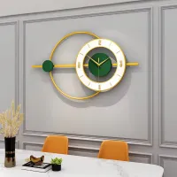 Modern Minimalist White and Gold Wall Clock