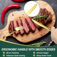 24 Piece Gold Cutlery Gift Set