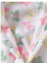 1pc Baby Girls' Cute Fleece Hooded Long Sleeve Romper