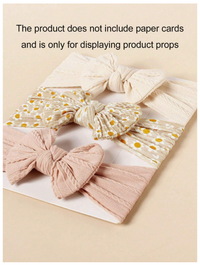 3pcs Children/baby Soft And Breathable Floral Print Fashionable Nylon Bowknot Headband