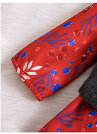 Baby Girl Plants Print Dress & Fleece Vest Jacket