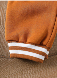 Baby Boy 2pcs Outfit - Dark Color Casual Suit, Letter Embroidery Hoodie Long Sleeve Jacket + Solid Color Pants