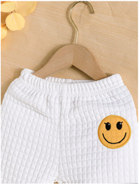 Baby Boy Cartoon Face Print Sweatshirt & Sweatpants