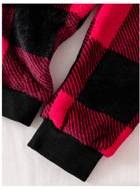 Baby Boy 2pcs Stripe Pullover V-Neck Teddy Sweatshirt & Casual Sports Pants Outfit