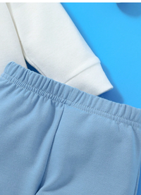  Newborn Baby Casual Cute Funny Colorful Cartoon Monster Graphic Round Neck Long Sleeve Top And Pants