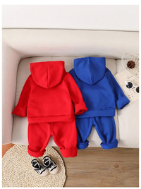 4pcs Baby Boys Letter Print Hoodie Sweatshirt And Sweatpants Set