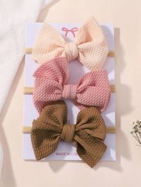3pcs macron color children bow headband