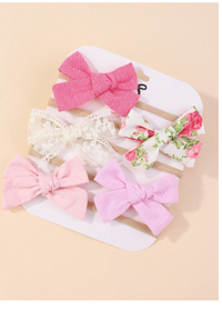 5pcs Baby Bow Decor Hair Band
