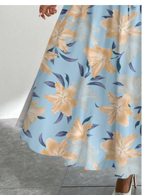 Floral Print Loose Plus Size Dress