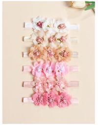 3pcs Baby Cute Lace Flower Elastic Headbands