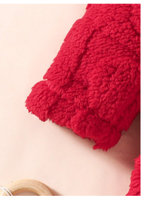 Baby Girl Pajamas, Solid Light Pink Soft Fleece Long Sleeve Hooded Jumpsuit