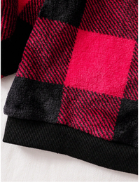 Baby Boy 2pcs Stripe Pullover V-Neck Teddy Sweatshirt & Casual Sports Pants Outfit