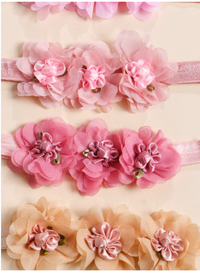 3pcs Baby Cute Lace Flower Elastic Headbands
