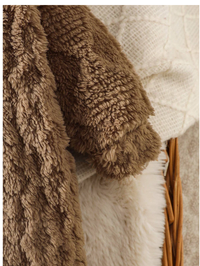 Baby Boy Winter Front Button Hooded Fleece Jumpsuit