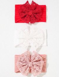 3pcs Baby bow lace Headband