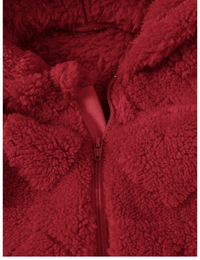 Baby Girl Solid Zipper Hooded Jumpsuit