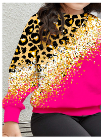 Baby Girl Casual Knitted Thick Crew Neck Long Sleeve Sweatshirt & Leggings Set