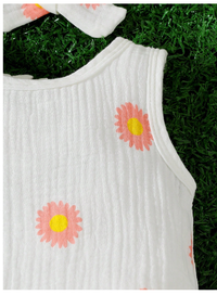 Baby Girl Floral Print Tank Top & Flare Leg Pants