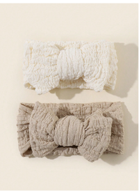 2pcs/Set Infant Newborn 0-6 Months Extra Large Bow Headbands Elastic Hair Band