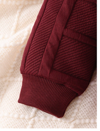 Baby Girl Letter Jacquard Sweatshirt & Pants Set