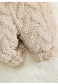  Baby Boy 3D Ears Design Hooded Flannel Jumpsuit