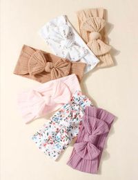 6pcs Spring Style Baby Nylon Decorative Hairbands, Suitable For Daily Use